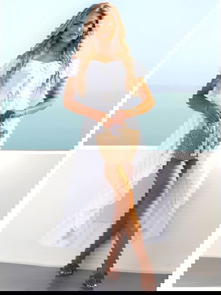 Biała asymetryczna sukienka... 2