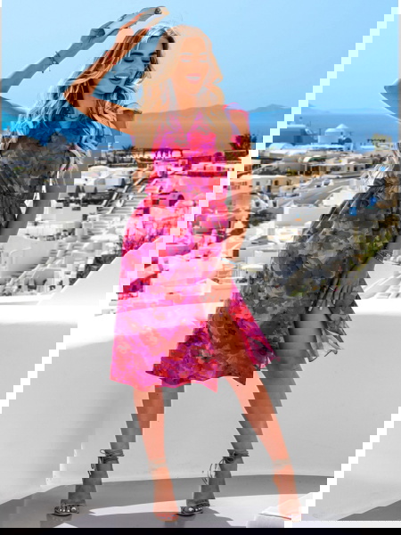 Sukienka midi w kwiatki z... 2