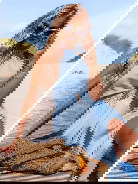 Błękitna długa sukienka z... 2