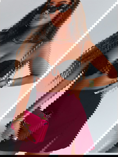 Bordowe spódnico - spodenki... 2