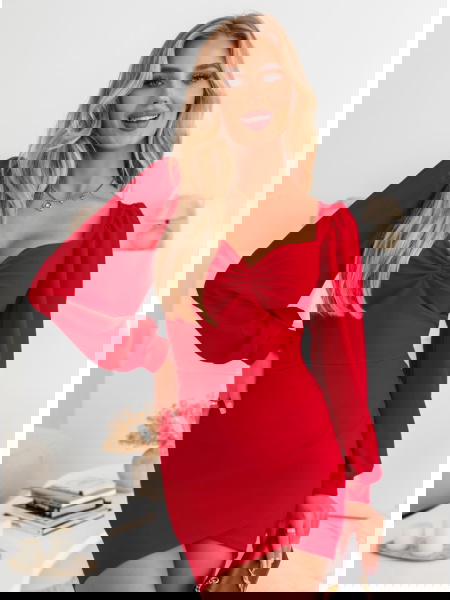 Malinowa sukienka z... 2