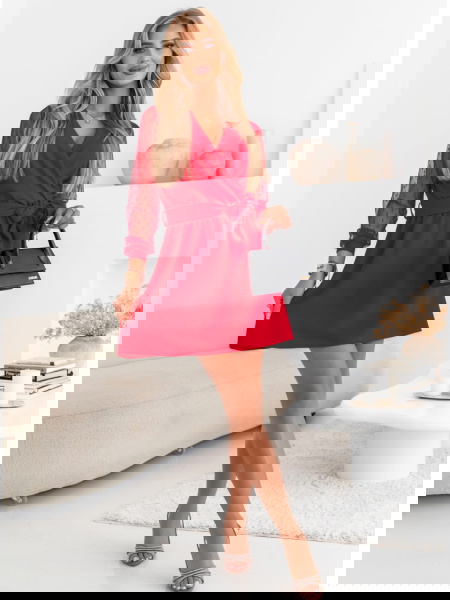 Malinowa sukienka z... 2