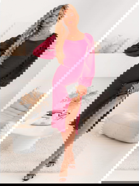 Bordowa sukienka z... 2