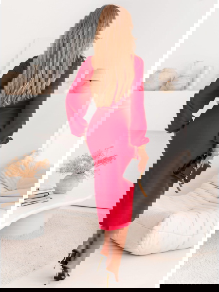 Malinowa sukienka z... 2