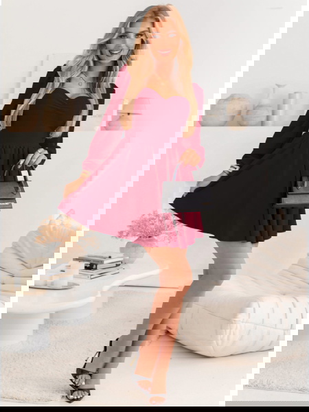 Bordowa sukienka z... 2