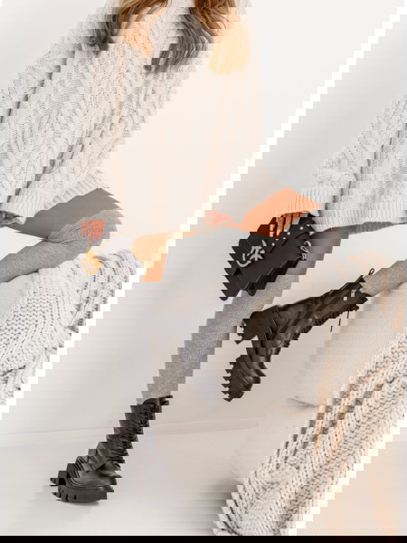 Szare gładkie zakolanówki... 2