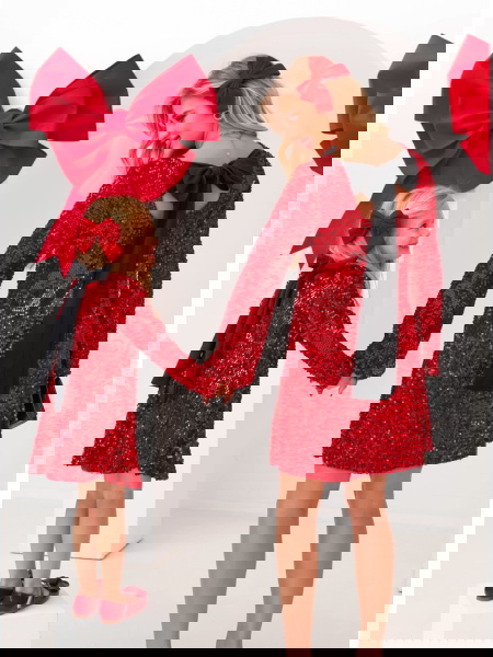 Malinowy zestaw cekinowych... 2