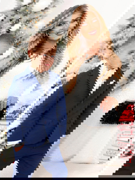 Biała cekinowa mucha dla... 2