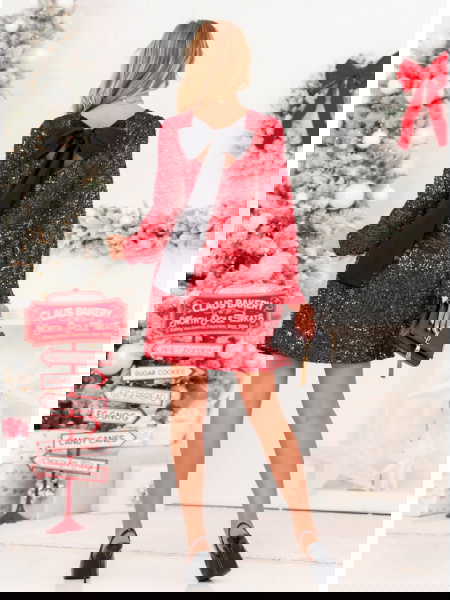 Malinowa cekinowa sukienka... 2