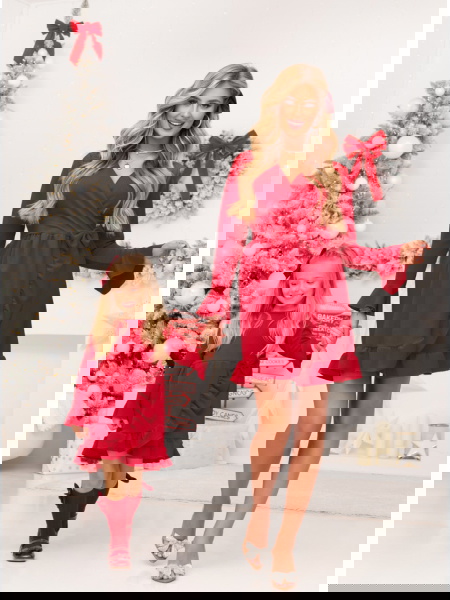 Malinowy zestaw sukienek... 2