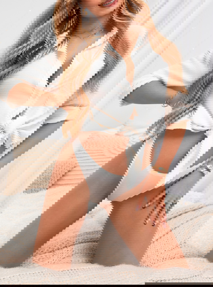 Białe majtki z koronką Jamee