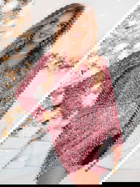 Cekinowa sukienka z... 2