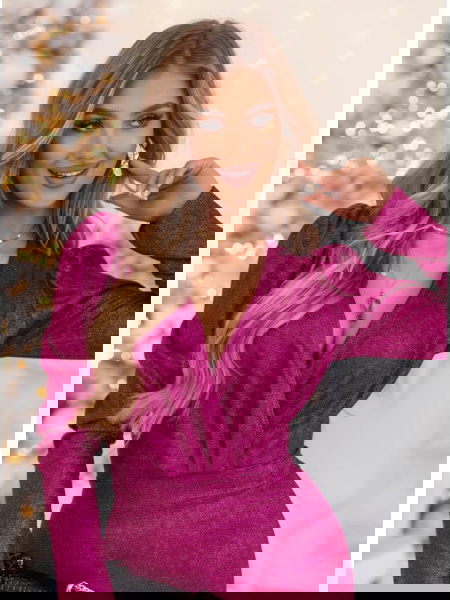 Błyszcząca sukienka z... 2