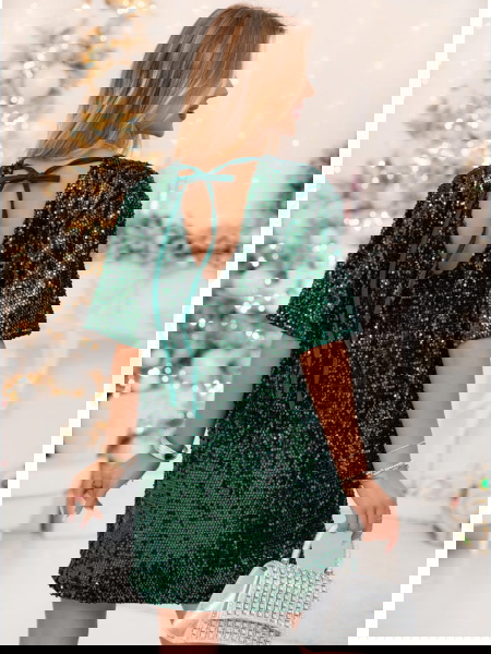 Cekinowa sukienka mini... 2