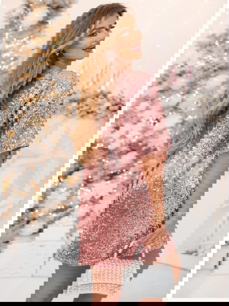 Cekinowa sukienka mini... 2