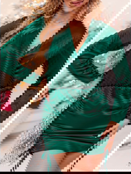 Satynowa sukienka ze... 2