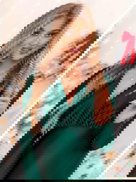 Satynowa sukienka z... 2