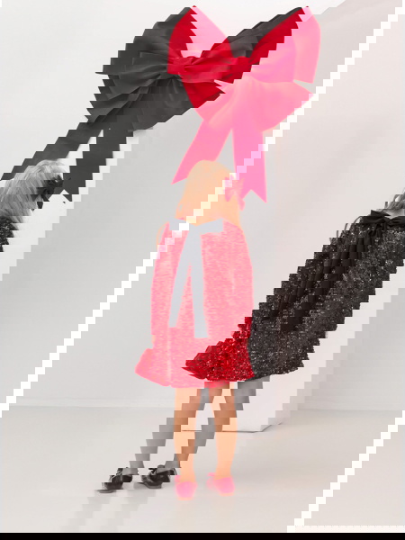 Malinowa cekinowa sukienka... 2