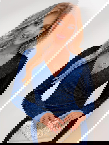 Granatowa błyszcząca długa... 2