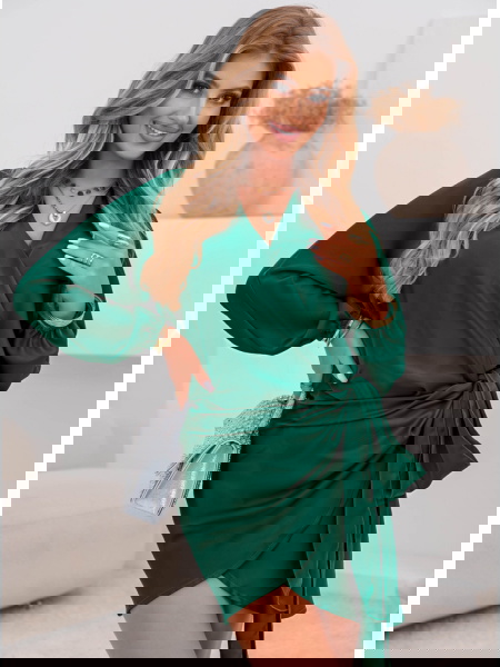 Satynowa sukienka z... 2