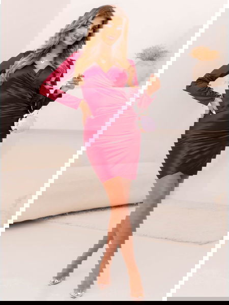 Bordowa sukienka z... 2