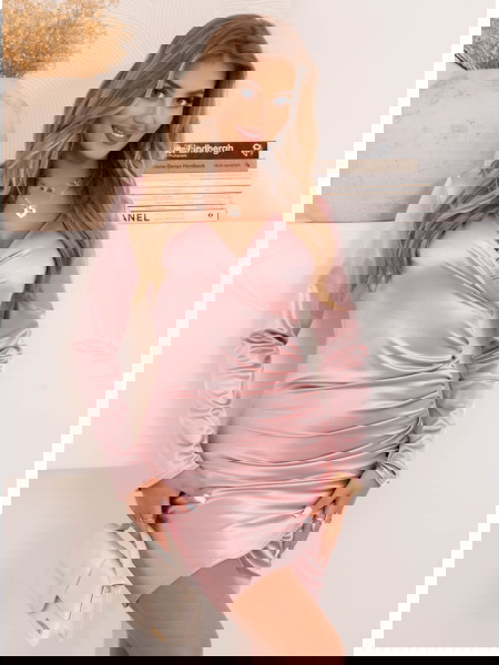 Satynowa sukienka z... 2