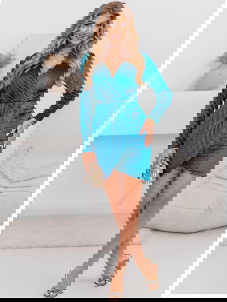 Turkusowa brokatowa... 2