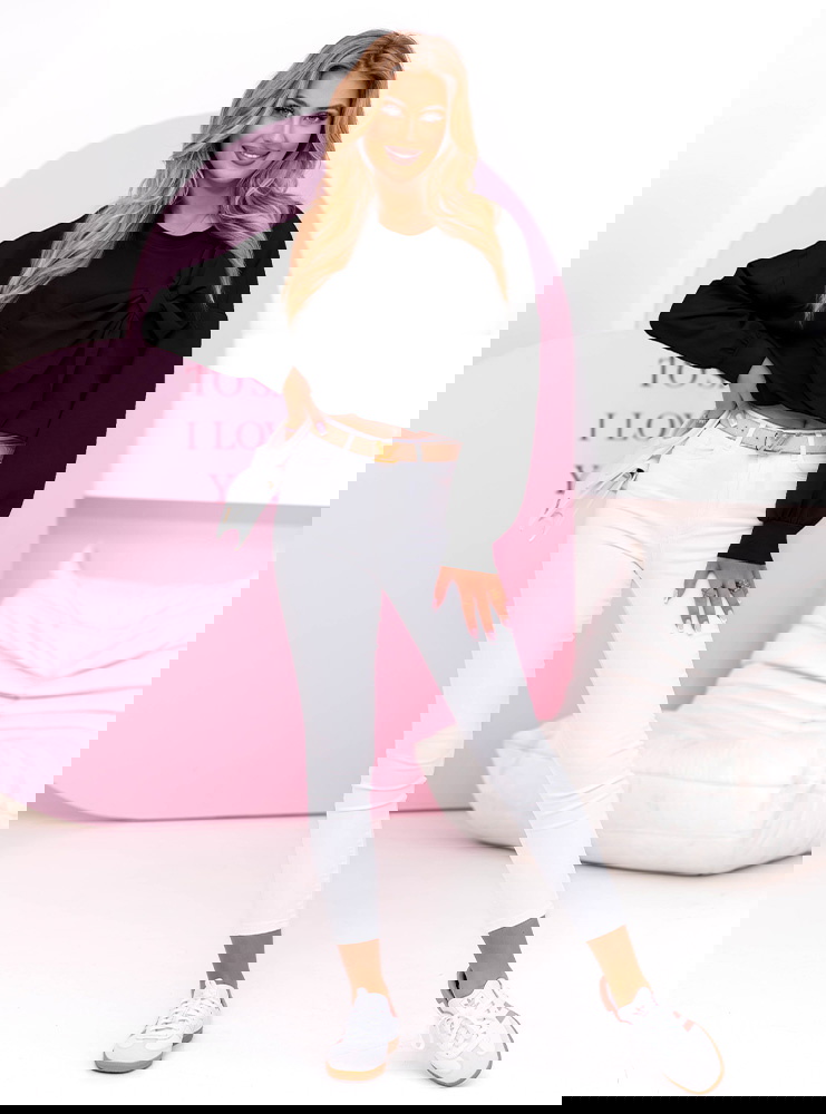 Czarna bluza oversize z kokardą Madolen