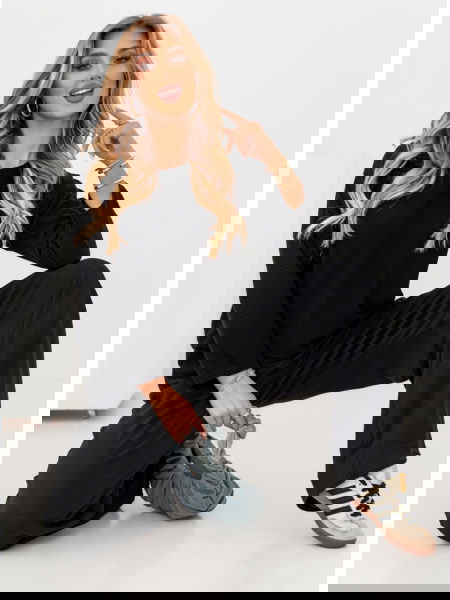 Czarny komplet bluzka i... 2