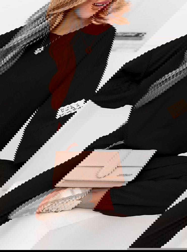 Czarny komplet dresowy bluza i...