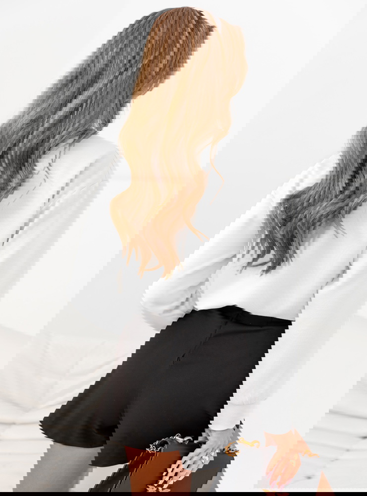 Bluza w serca Marilynn - ecru