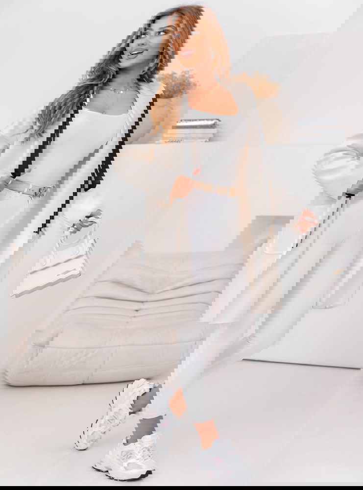 Beżowa bluza zapinana na zamek Donalea