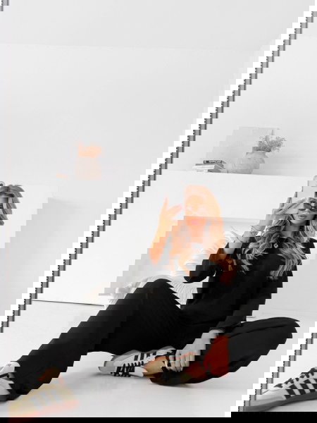 Czarny komplet bluzka i... 2