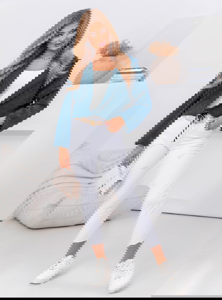 Niebieska bluza z kapturem Almaise