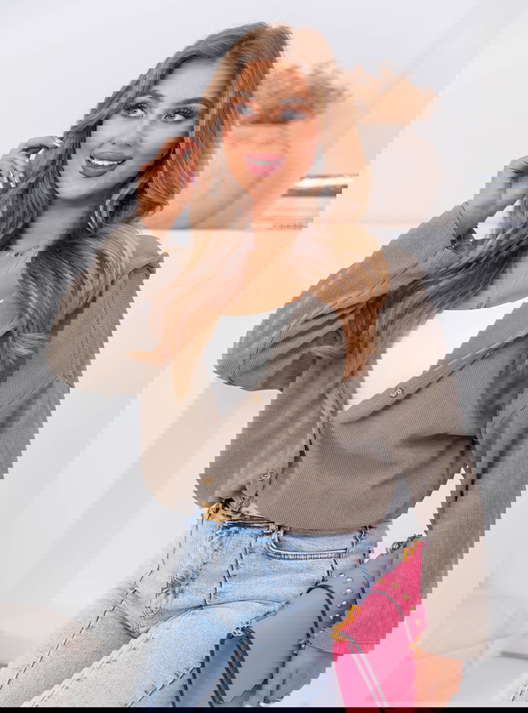 Bluza z kapturem Almaise - mocha mousse