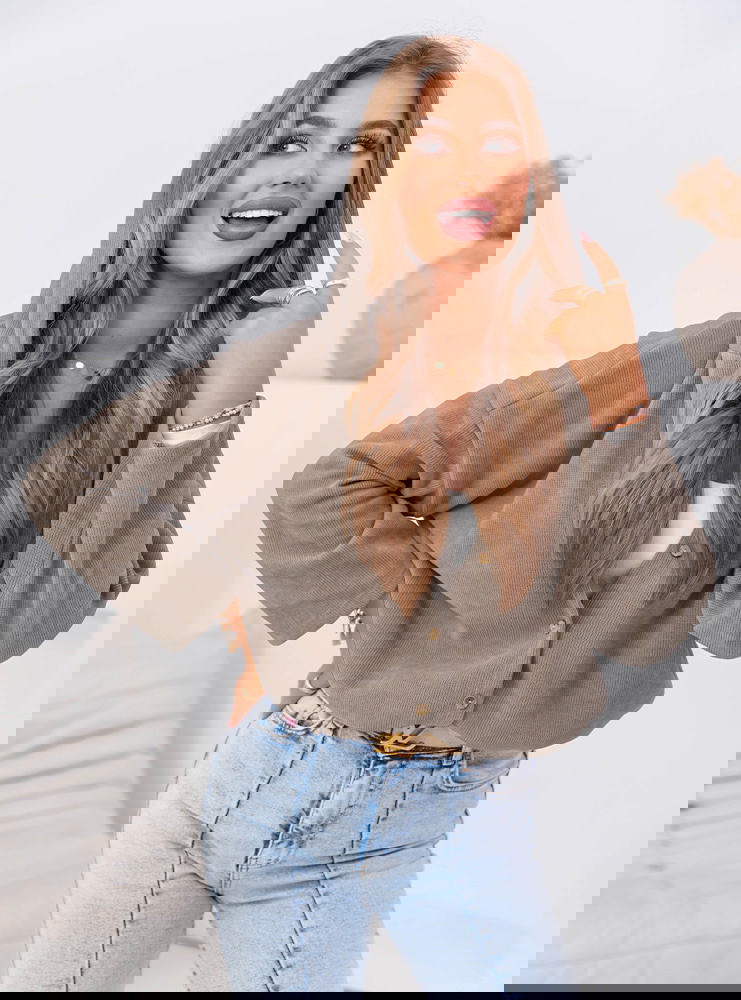 Bluza z kapturem Almaise - mocha mousse