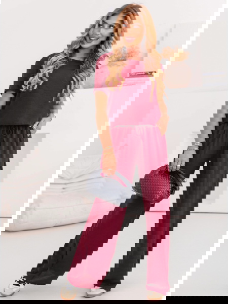 Bordowy komplet bluzka z... 2