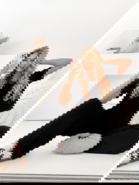 Czarny komplet bluzka z... 2