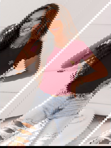 Bordowa koszulka na krótki... 2