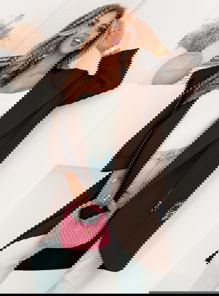 Czekoladowa bluza oversize zapinana...