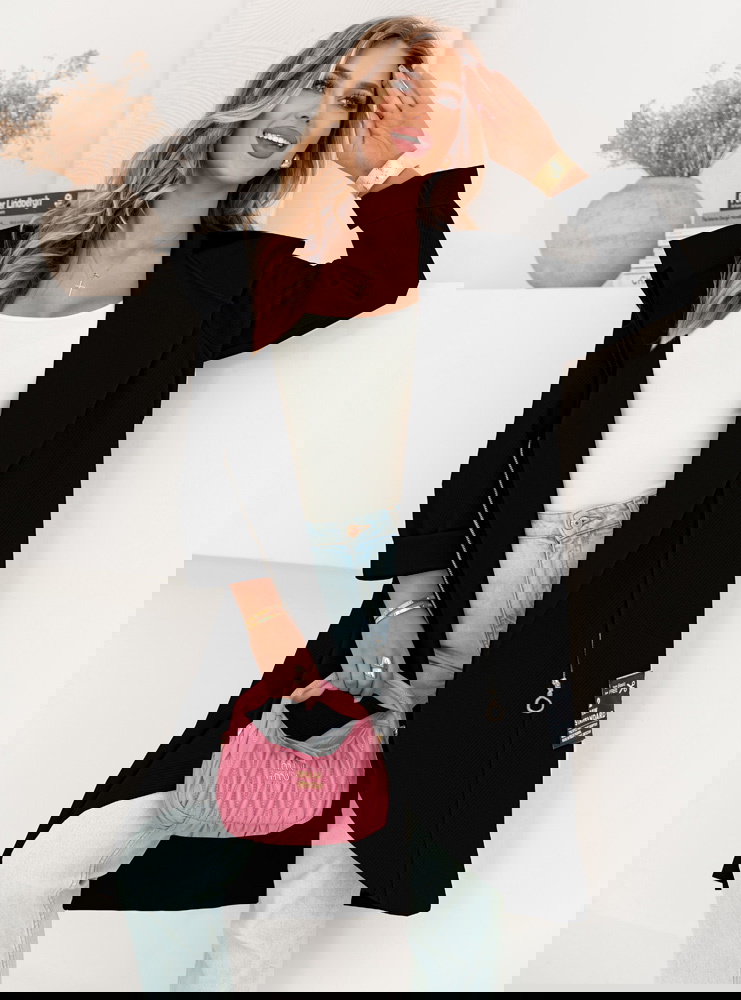 Czarna bluza oversize zapinana na...