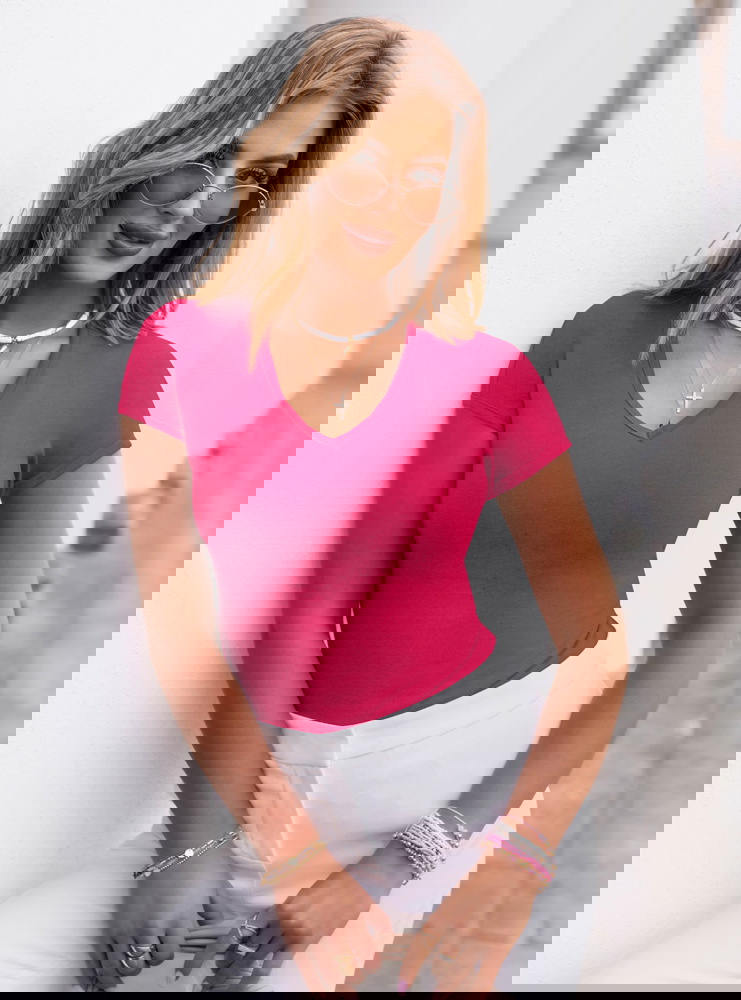 Koszulka z dekoltem w serek Lorrene -...