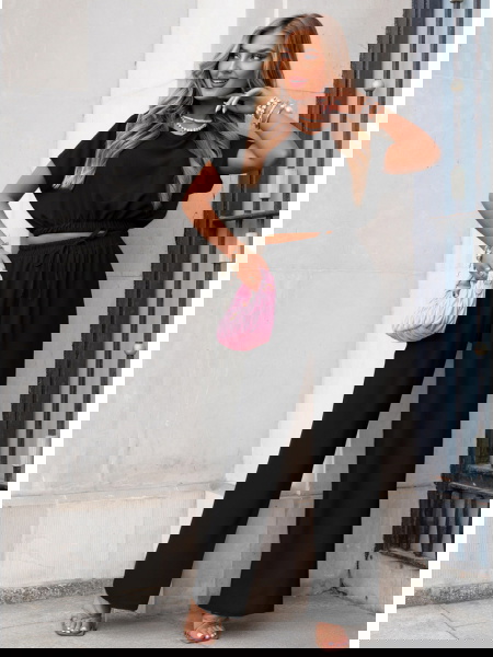 Czarny komplet bluzka i... 2