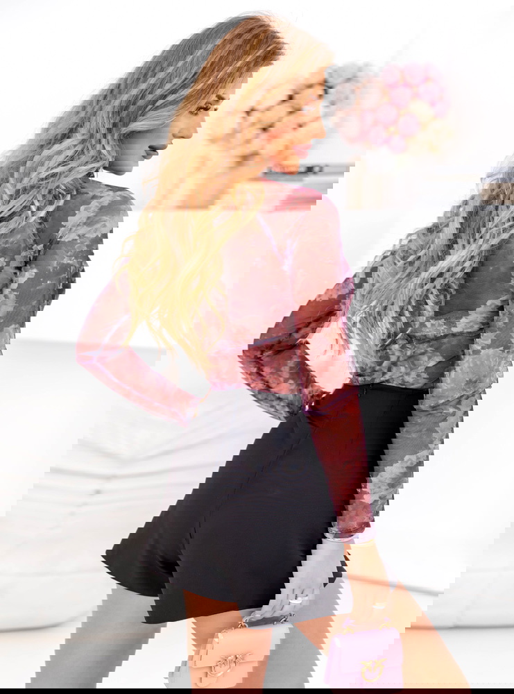 Wzorzysta siateczkowa bluzka Raydene...