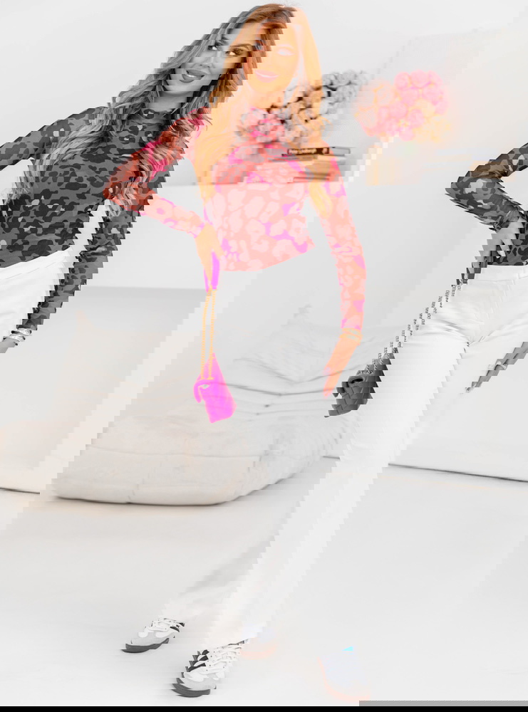 Wzorzysta siateczkowa bluzka Raydene...