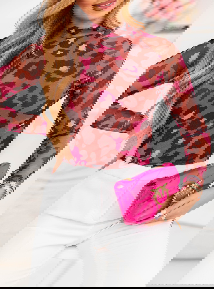 Wzorzysta siateczkowa bluzka Raydene...