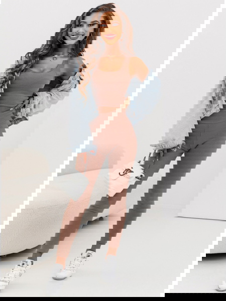 Prążkowany komplet top i... 2