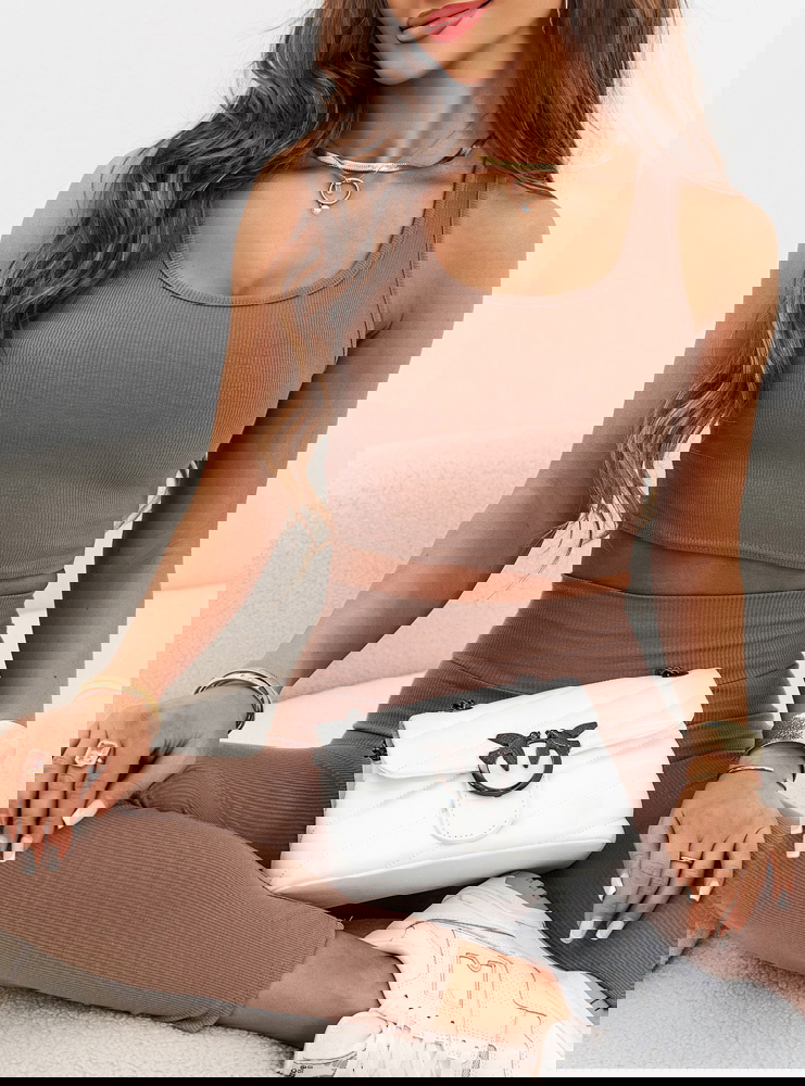 Prążkowany komplet top i legginsy...