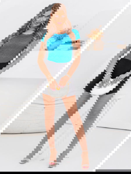 Morska koronkowa bluzka na... 2