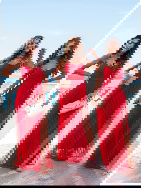 Malinowa długa tiulowa... 2